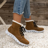 And Winter 2023 New Women's Shoes High-Top Leisure Thick-Soled Velvet Warm Snow Boots Flat-Soled Short