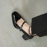 Women's Shoes Mary Jane Style Ladies Shoes Low Heel Shallow Mouth Round Toe Solid Color Women's Shoes Party Shoes
