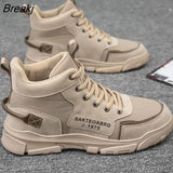 Men's Ankle Boots Fashion Male Vintage Styles Winter Boots Casual Men Shoes Comfortable Platform Shoes Tooling SkateBoard