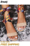 Women Sandals Ankle Strap Summer Shoes Flat Plus Size 43 Casual Fashion Beach Sandals New 2023 Ladies Shoes Zapatos De