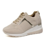 New Women Chunky Sneakers Solid Color Platform Shoes Thick Bottom Zipper Women's Vulcanized Shoes Sneakers Zapatos De