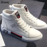 Men High-Top Skateboard Shoes Leather Men's Casual Sneakers Male Non-Slip Sport Shoes Zapatillas Hombre Mens