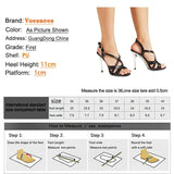 Summer New Slim Heel Sandals European And American Fashion Crystal High Heels 11CM Ankle Buckle Strap Hollow Out Rome