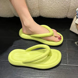 Color Summer Beach Flip Flops Women Soft Sole Cloud Slippers Woman Casual Non Slip Outdoor Slides Flat Sandals Women