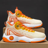 Men's Basketball Shoes New Four Seasons Fashion Thick Sole Anti Slip Sports Lightweight Football Shoes Running Casual