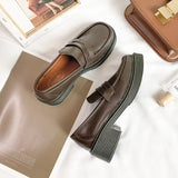 black Loafers women Student Uniform Small Leather Shoes flats Retro British Style Fashion Women's Single Shoes Mary
