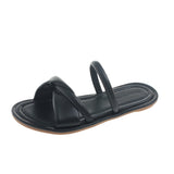 Women Sandals Slippers Luxury Designer Flats Slides Summer Comfort Elegant Shoes Woman 2024 Trend Outdoor Casual