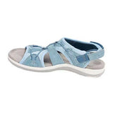 Breakj Women's Sandals 2023 Summer New Round Head Breathable Leisure Large-Size Flat-Bottomed Beach Women's Flat Bottom