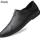 Shoes Casual shoes breathable Leather Loafers Office Shoes For Men Driving Moccasins Comfortable Slip