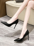 Breakj Soft-Skin High-Heeled Women's Fine Heel Sexy Pointer 2025 Spring And Autumn 2025 New French Temperament Shallow Work
