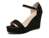 New Women Shoes Platform Sandals Women Peep Toe High Wedges Heel Ankle Buckles Sandalia Espadrilles Female Sandals