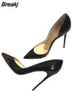 Black 12cm High Heels Shoes Women Pumps 10cm Tacones Pointed Toe Stilettos Femme Sexy Wedding Shoes QKOU003