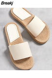 New Slippers Summer Cross Drag Fashion Hemp Rope Outer Wear Slippers Casual Sandal and Slippers Casual Mixed Color