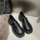Woman Flats Clogs Platform Casual Female Sneakers Oxfords Modis All-Match British Style Dress Creepers New Leather Cross