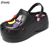 Summer Women Slippers Platform Fashon Outdoor Garden Shoes Female Pool Sandals Bathroom Flip Flops Mules Beach