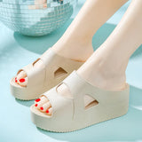 Slippers Female Summer Home with Korean Version of Fashion All High Heels Sandals Wedge