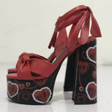 Women's Sandals High Platfrom Chunky Heels Shoes Summer Peep Toe Ankle Strap High Heels Party Shoes Sandalia