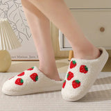 Cartoon Cotton Slippers for Women 2023 Winter Warm Soft Sole Indoor House Slippers Woman Flats Non Slip Couple Plush