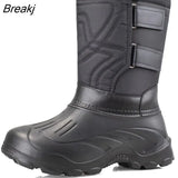 Degree Winter Camouflage Snow Men Boots Rain Shoes Waterproof With Real Wool Warm Male Casual Mid-Calf Work Fishing Boot