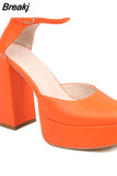 High Heeled Women Pumps 2023 Vintage Buckle Mary Jane Shoes Great Quality In Spring Summer All-match Temperament