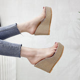 New Summer PVC Transparent Platform Wedges Sandals Women Fashion High Heels Female Summer Shoes