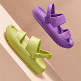 Women Summer Beach Platform Sandals Green Soft Sole EVA Slides Woman Fashion Non-slip Outdoor Slippers Female Comfortable