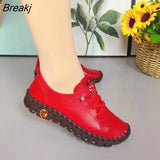 Sneakers Women Shoes Autumn New Platform Loafers Retro Lace Up Flat Non-slip Casual Shoes Female Mom Shoe Chaussure