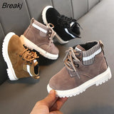Children Casual Shoes Autumn Martin Boots Boys Shoes Fashion Leather Soft Anti Slip Girls Boots 21-30 Sport Running