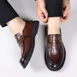 men Soft Sole Shoes for Men genuine Leather Spring Autumn Loafers Slip-On fashion wedding dress Shoes Men