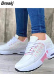 Sneakers Spring and Autumn New Lace Up Wedge Platform Shoes 2023 Outdoor Fashion Air Cushion Casual