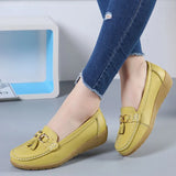 Women Shoes 2023 Spring Autumn Flats Leather Breathable Moccasins Women Boat Shoes Ballerina Ladies Casual Shoes Zapatos