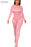 Solid Women Skinny Two Piece Sets Spring Bodycon Tracksuits Dollar Print Top And Leggings Pants 2pcs Outfits 2023