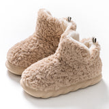 Women Warm Fur Slippers Winter New Thickened Cotton Shoes Indoor Outdoors Female Anti-slip Plush Snow Boots Fluffy
