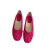 Women Gentle Bowknot Ballet Flat Shoes Korean Fashion Retro Elegant Round Toe Stiletto Pumps Autumn Dress Loafer Casual