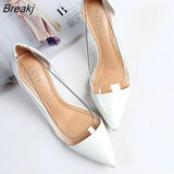 Women Pumps 2022Spring/Autumn PVC Transparent High Heels Sexy Pointed Toe Party Female Shoe Casual Gladiator Salto Alto