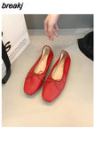 Fashion Candy Color Flats Ballet Shoes Women Female Ballet Round Toe Shallow Bow Knot Ballerina Soft Moccasin Zapatos