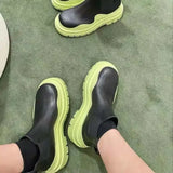 Women Chunky Heel Ankle Boots Woman Shoes Autumn Brand Designer Chelsea Boots Female Platform Boots Lasdies Fashion Combat