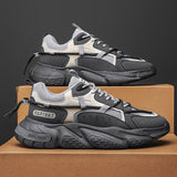 Men's Shoes Mesh Breathable Sports Shoes Trend Lace Up Board Sneakers Platform Casual Running Dad Shoes Zapatillas
