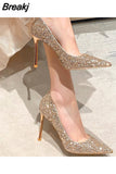 Sequins Woman Pumps Gold Silver High Heels Shoes Women Wedding Shoes Stiletto Ladies Shoes Fashion Women Heels