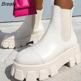 Autumn Women Shoes Fashion Women's Boots Platform Ankle Boot Motorcycle Thick Heel Boot Female Chelsea Women's Short