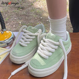 Women's Sneakers 2023 Korean Summer Platform White Sports Shoes Vulcanize Running Kawaii Lolita Green Pink shoes