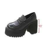 Women Loafers New lolita shoes retro platform shoes Japanese JK uniform high heel leather shoes College girls Mary Jane