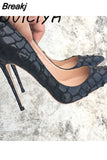 Shoes Sexy Womens Black High Heel Shoes Pointed Toe Apricot Party Stiletto Heels plus size 33 34 YG025