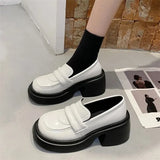 platform shoes women's loafers High Heels Pumps Chaussure Femme College Shoes Lolita Cosplay Platform Chunky Sole