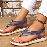New Summer Sandals Women Fashion Flat Casual Beach Sandals Outdoor Flip Flop Shoes Plus Size Flat Shoes Sandalias De