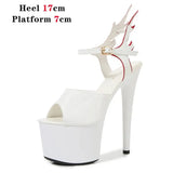 Stripper Heels Women Shoes Sexy Show Sandals Party Club Platform Stiletto High-heeled Pole Dance Prom Dress Shoes