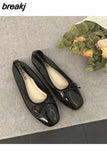 Bow Knot Flats Slip On Casual Shoes Women Boat Ballet Flat Ballerina Soft Moccasins Female New Fashion Gold Sliver