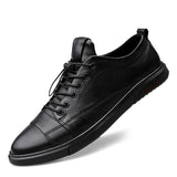 men genuine leather oxfords shoes luxury brand italian style male footwear shoes for men Breathable Flat Lace-Up Shoes big