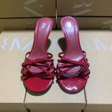 Breakj New Spring New Red High Quality Coarse And Bow Round Head Slippers