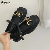 New Spring Autumn Retro Fashion Thick Bottom Sweet Cool Mary Jane Shoes Women's Shoes Black Temperament French Style
